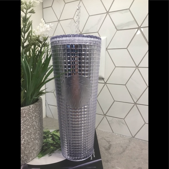 Silver Grid Disco Holiday 2020 Cold Cup Tumbler - Picture 2 of 2
